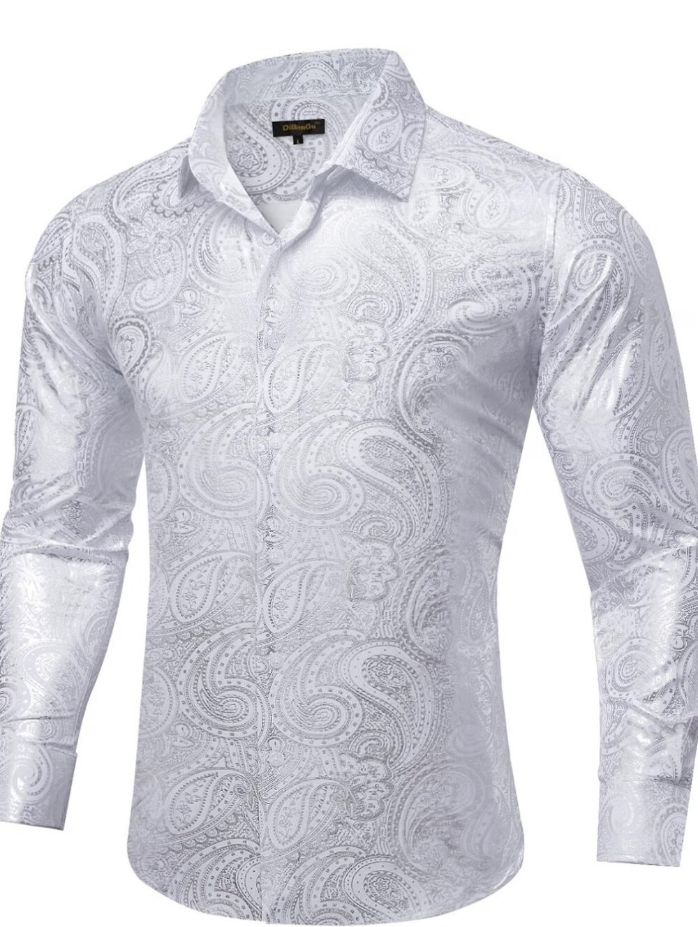 Paisley Jacquard Dress Shirt - Light Lavenvender